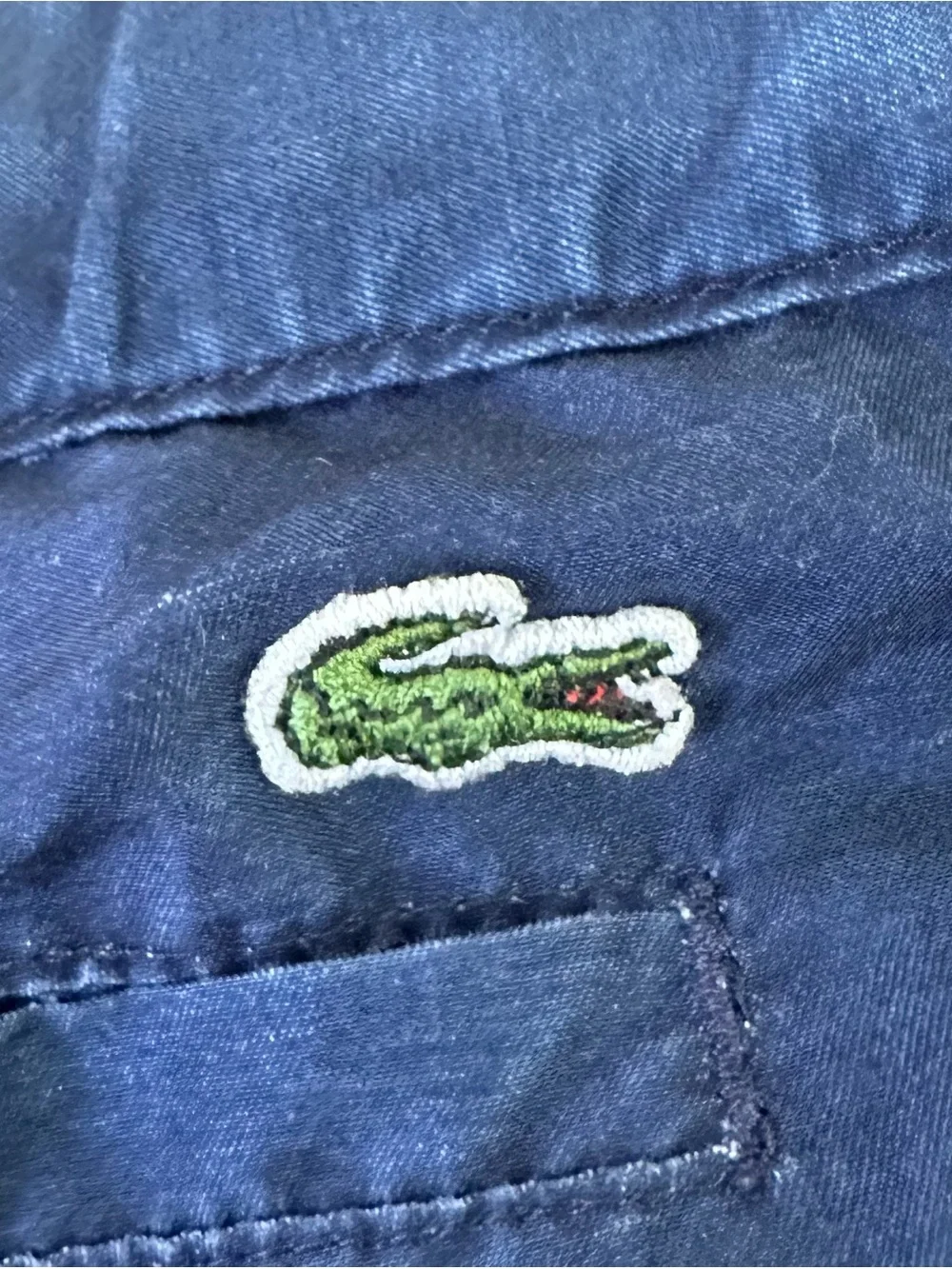 Lacoste Boys Navy Blue All-Over Crocodile Print Swim Trunks Shorts Size 12 152cm